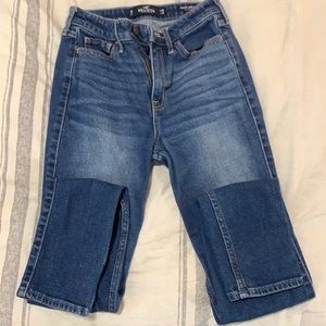 high rise super skinny denim jeans (no rips)